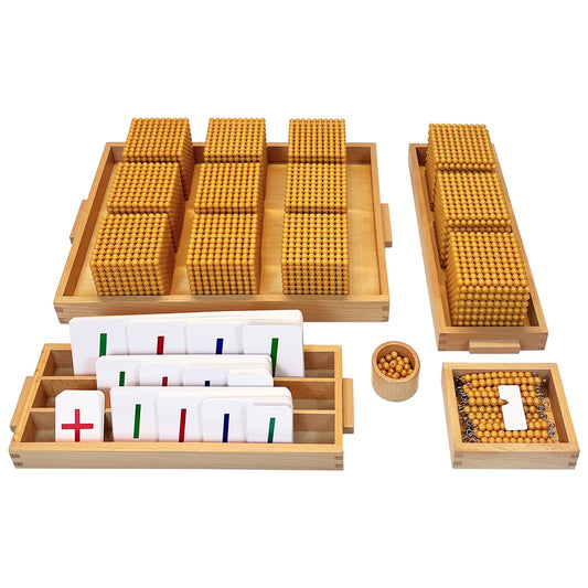 Montessori Golden Beads，Montessori Counting Beads，Montessori Math Materials，Preschool Education Toys Math Bank Game
