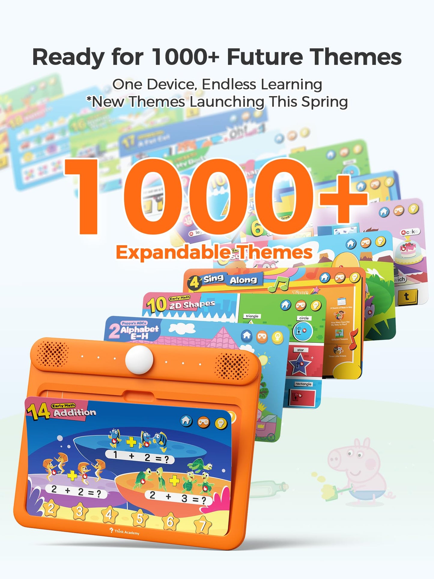 Think Academy Learning Pad with Flash Cards for 3 4 5 Years Old Boys Girls
