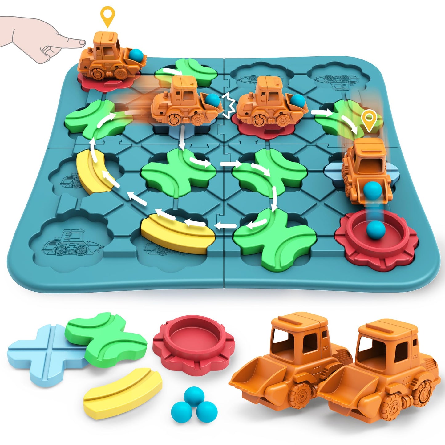 Bonitoto STEM Board Game Logical Road Builder Maze Toy for Kids Ages 3-8