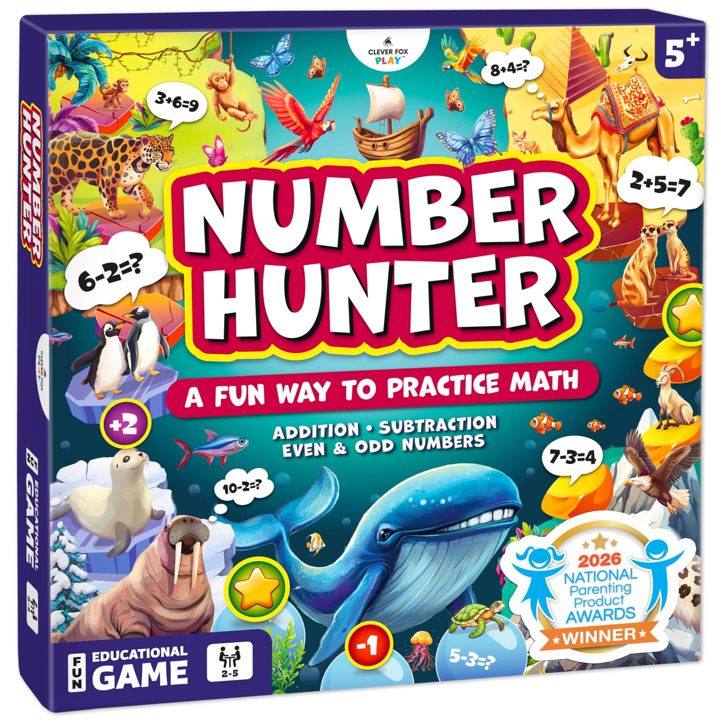 Number Hunter Math Board Game