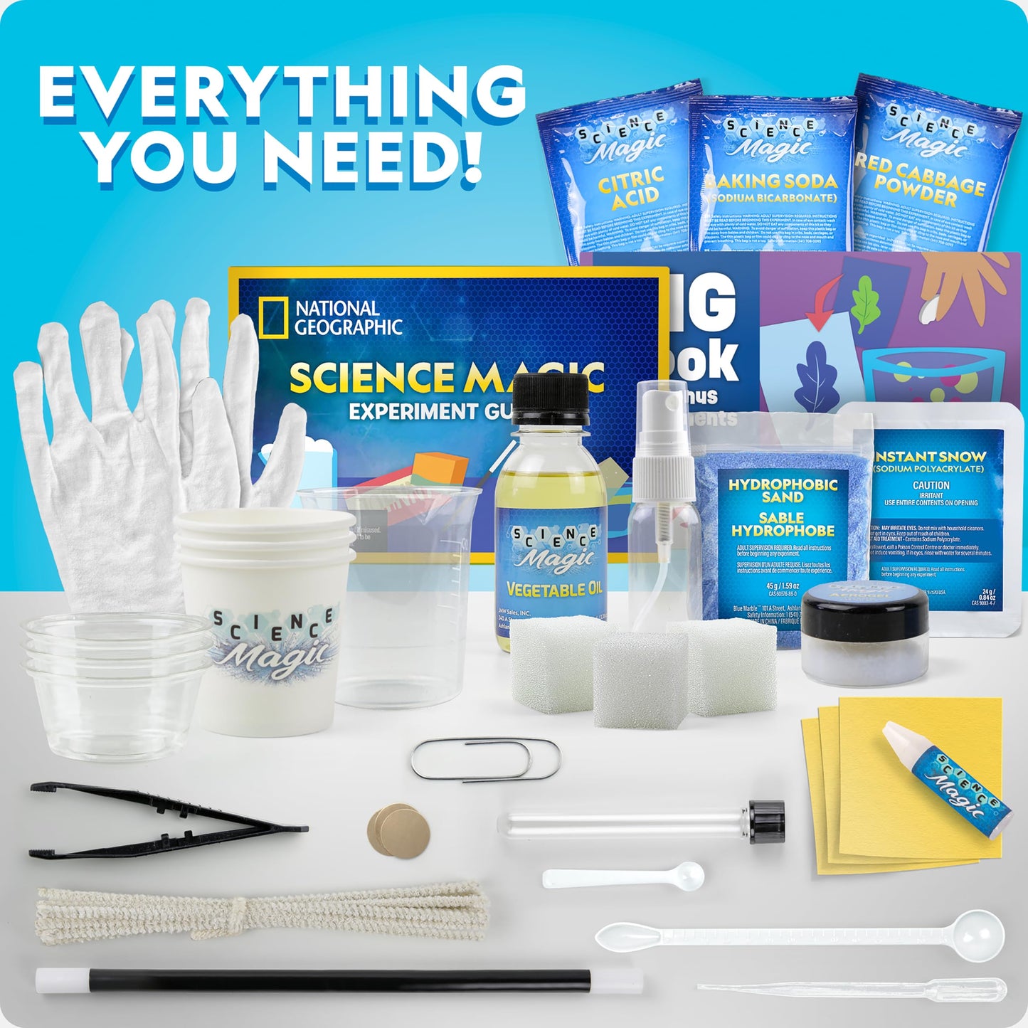 National Geographic Science Magic Kit - Science Kit for Kids with 100+ Unique Experiments and Magic Tricks, Chemistry Set & STEM Project, A Great Gift for Boys and Girls (Pack of 6)