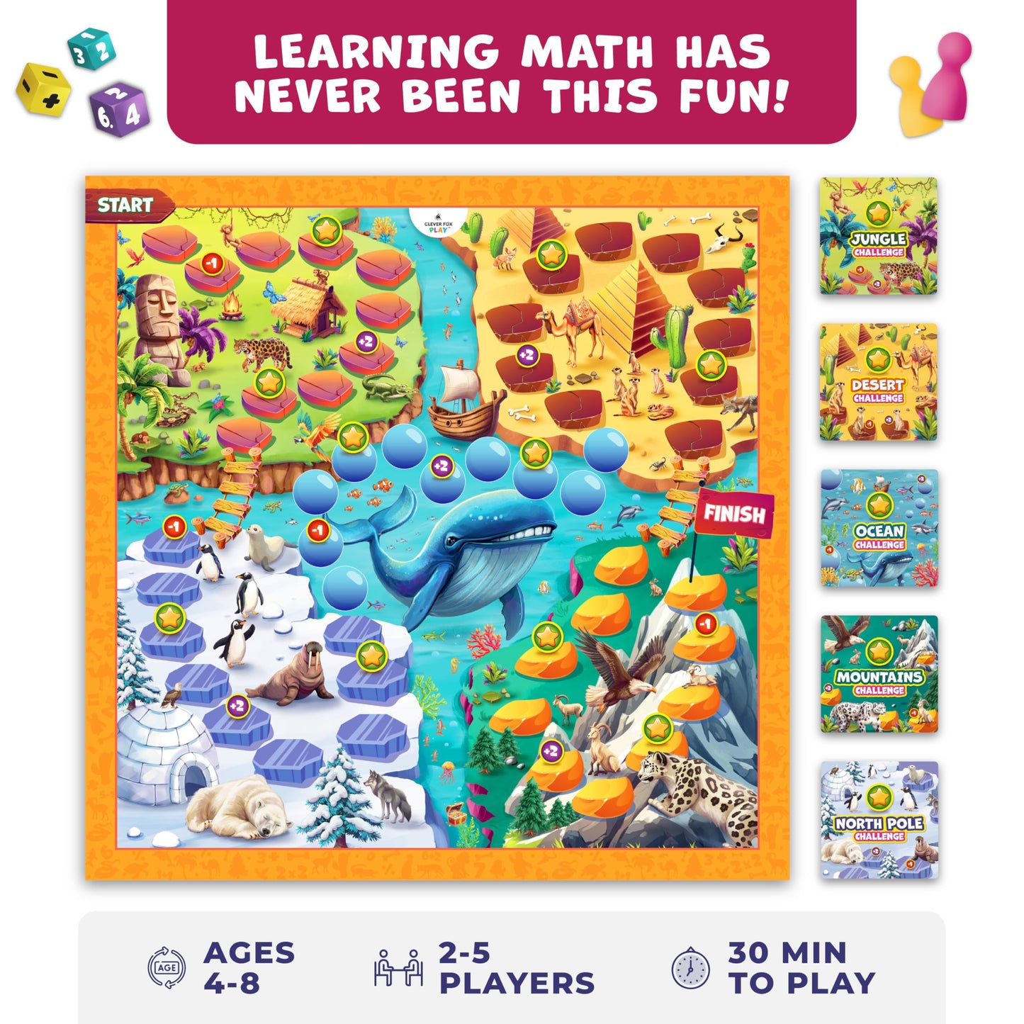 Number Hunter Math Board Game
